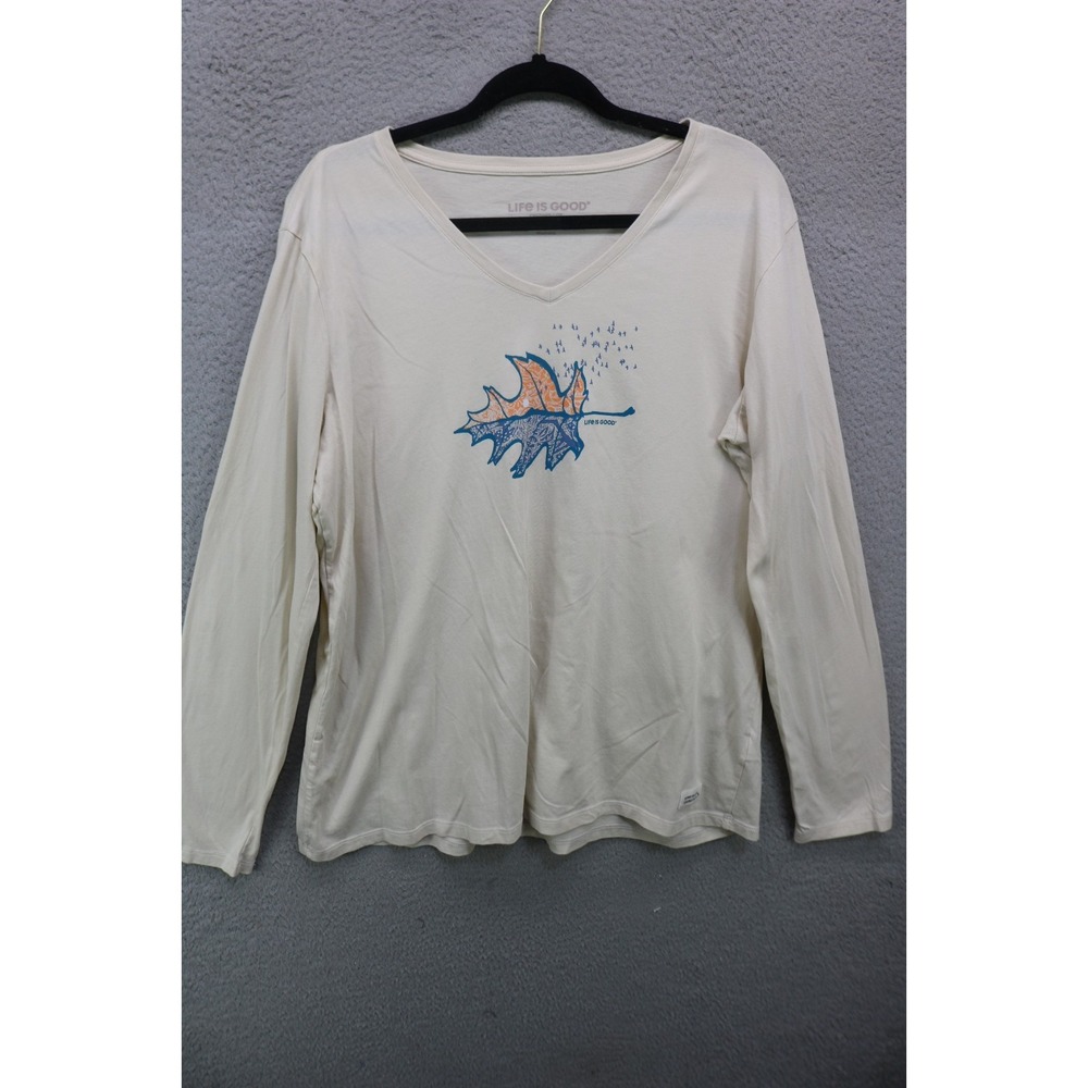 Life is Good Long Sleeve Crusher Tee-Size XL-Fall-Autumn